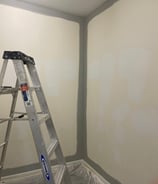a ladder ladder ladder in a room with a ladder