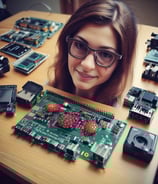 Cartes Raspberry entourant un visage pour découvrir l'intelligence émotionnelle