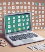 A business model canvas displayed on a corkboard features several categories with sticky notes of various colors. The categories include key partners, key activities, value proposition, customer relationships, customer segments, channels, cost structure, and revenue streams. Each category contains notes with handwritten text that describes elements of a business strategy, divided into sections using lines on the board.