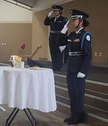JROTC cadets at POW-MIA ceremony table