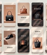 Apresentação visual da identidade de marca Di Ducca, com fotografias de produtos e direção de arte