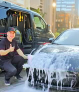 “Luxury car being detailed by JD Full Detailing in Miami”