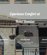 a hotel website design for hotel domino