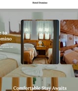 a hotel room with a bed and two beds