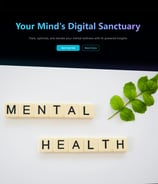a person holding a piece of wood blocks with the words mental mental health
