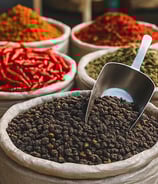 a variety of spices and spices from malaysia in a variety of different colors and sizes of spices