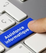 Bouton assistance informatique