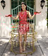 Champagne skirt rental