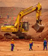 a construction worker is working on a construction site