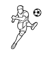 Makkelijike voetbal kleurplaat
