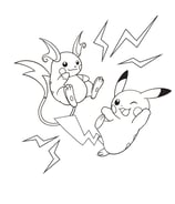 Pikachu kleurplaat