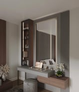 نموذج تصميم ثلاثي الأبعاد لغرفة نوم قبل التنفيذ