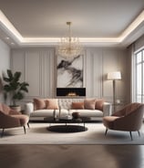 Spacious interior with wooden paneling covering the walls and floors, creating a minimalist and modern aesthetic. Large windows on the right side allow natural light to brighten the space. The design is sleek with clean lines, and there are several chairs positioned in an upper section.