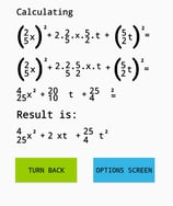 Learning to calculate notable products involving fractions.