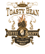 a coffee shop sign with a skull and a skull