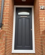 inspiration for a new modern front door - a black front door fitted in Southampton 