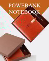 a notebook with a pen and a notebook with a note pad