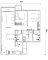 Causewayz Square 3 Room layout