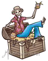 Illustrations from the menu for Beachbum Berry's Latitude 29 by New Orleans artist Melissa Vandiver.