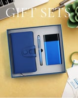 a gift set of a notebook, notebook, and pen