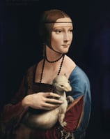 Leonardo da Vinci's Lady with an Ermine (ca. 1490) famous painting