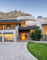 modern aluminum tempered glass garage doors