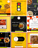 Graphic design, Social media graphics, restaurant , cafe, food and beverages, marketing agency