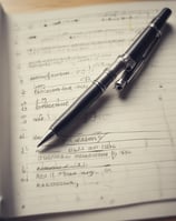 black retractable pen on white printer paper