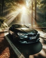 Sportinis žalios spalvos automobilis