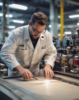 Technicien industriel dans une usine