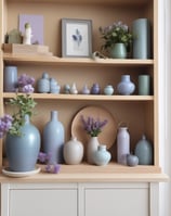 A cozy room with minimalistic decor is visible. A woman is sitting on a bed in front of a mirror, taking a photo. The mirror reflects various decorative items such as wall art, plants, and shelves with personal belongings. A motivational quote is displayed on the wall above the mirror, reading 'do what you love, love what you do'. The space includes a desk with art supplies and a lamp, creating a creative and personal atmosphere.