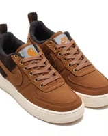 Nike Air Force 1 Low x Carhartt WIP collaboration sneaker in Ale Brown with rugged canvas upper and gum outsole