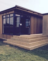 bespoke garden room with aluminum frames