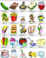countables and uncountables food drinks picture worksheet