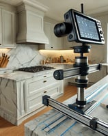 a camera with a camera on a tripod