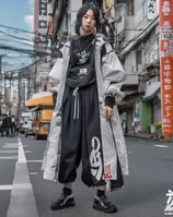 woman in black long sleeve shirt and black pants sitting on black metal railings during daytime