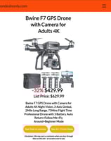 Best Deal on Amazon! Bwine F7 Drone.