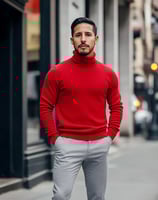 Modelo caminando por las calles de la ciudad en fotografía para agencia de modelos.