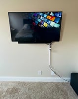 Basic TV install with sound bar and wire covers