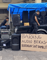 Barang audio bekas karaoke siap dijemput borongan oleh Barbe'Que