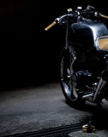 CB 440 N, spoked circles, hand made iron body, velvet seat and knobs click image for details