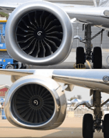 CFM56-7B Engine compared to a Leap engine.