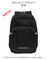 Mochila Force7 Regalos Corporativos Publicidad para Empresas con logos full color merchandising