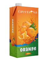 Greenova orange juice a carton of orange juice with orange juice
