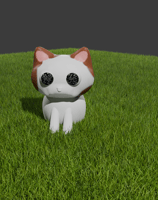 Cute stylized 3D cat model created for animation projects.