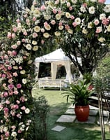 outdoor wedding mandap setup