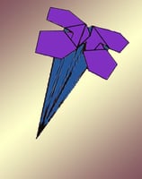 origami Fiore di Genziana