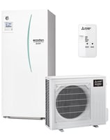 a white air conditioner with a remote control