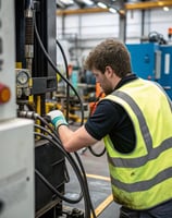 On-site hydraulic hose service in a manufacturing plant