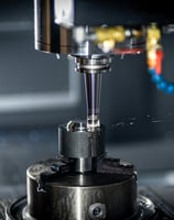 CNC Milling machine is profiling a hole.